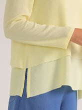 Vanilla Yellow Double Layer Raw Edge Top