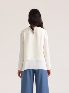 Off-White Double Layer Raw Edge Top