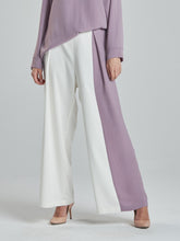 Dusty Purple & White Trousers