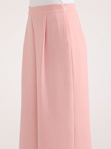 Salmon Pink Classic Trousers with Pleats