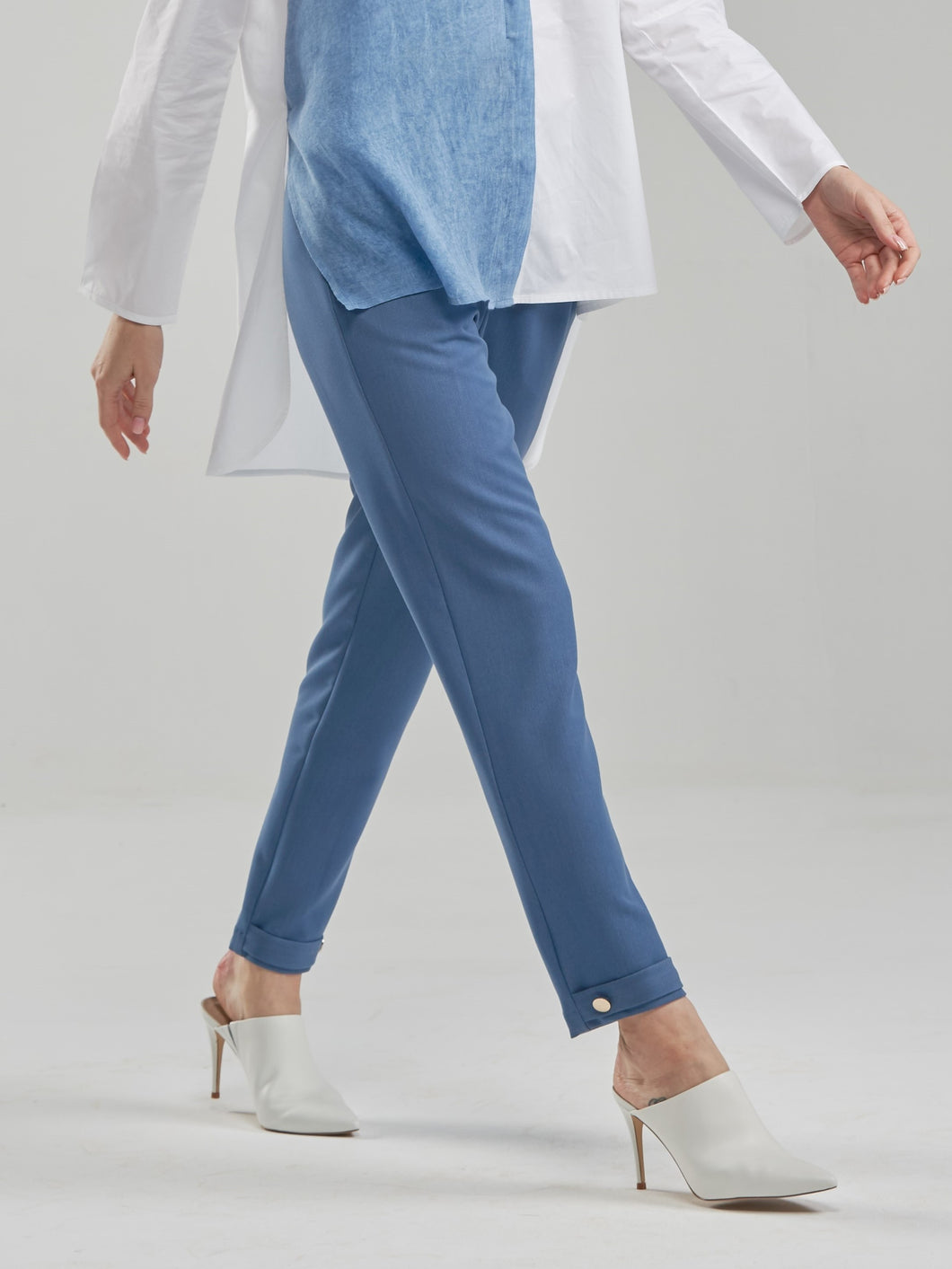 Slim Cut Denim Trousers