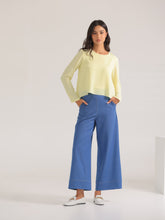 Vanilla Yellow Double Layer Raw Edge Top