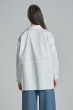 Oversized Classic Shirt with an Embroidered Hem