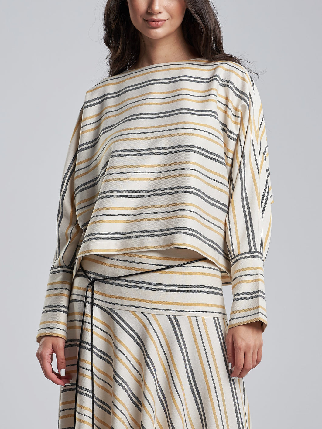 Oversized Tuscan Yellow Striped top