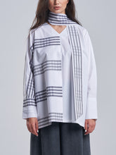 White & Checkered Top with Tie