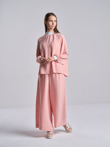 Basic Salmon Pink Trousers