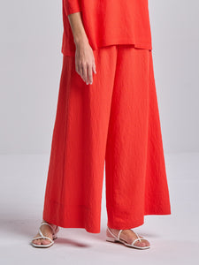 Textured Wide Trousers