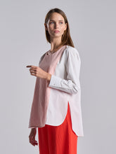 Cotton Shirt with Pink Panel