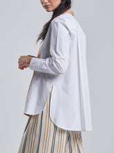 White Cotton Top with A Maple Front Panel
