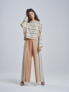 Striped Trousers with Maple Centre