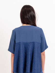 Short Sleeved Two-Toned Top