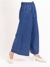 Wide-Cut Marine Blue Trousers