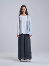 Two-Toned White & Blue Top with a Grey Touch