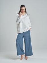 Oversized Classic Shirt with an Embroidered Hem