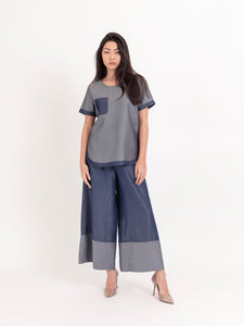 Short Sleeve Two-Toned Top