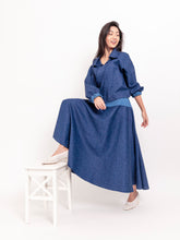 Oversized Cropped Marine Blue Top