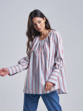 Red and Grey Striped Shirt