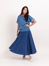 Denim & Marine Blue Skirt