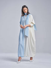 Two Toned Sky Blue & Off-White Dress