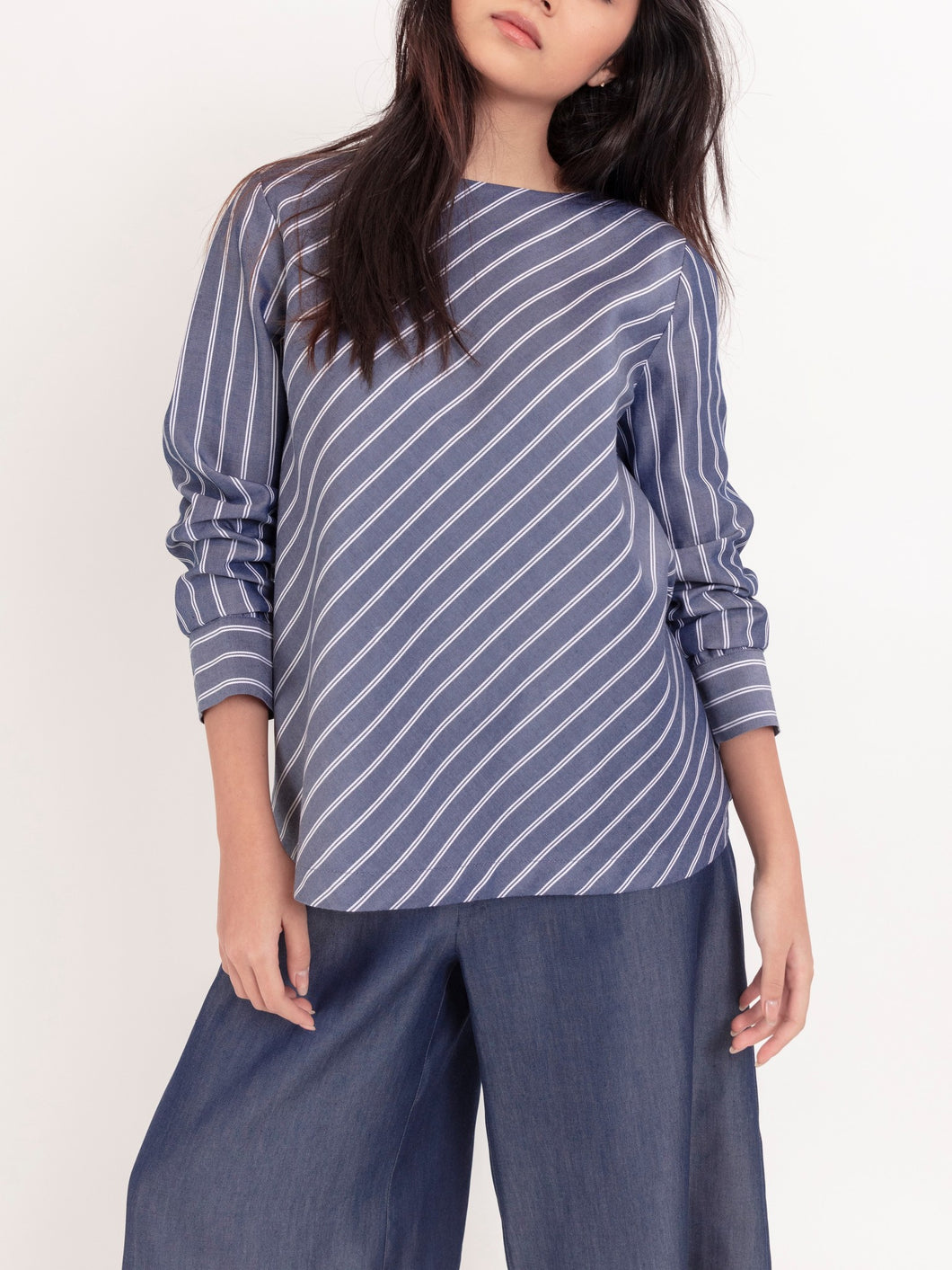 Striped Blue Top