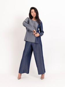 Two-Tone Long Sleeves Top