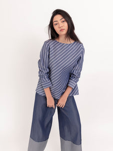 Striped Blue Top