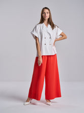 Double Breasted Short Sleeves Shirt