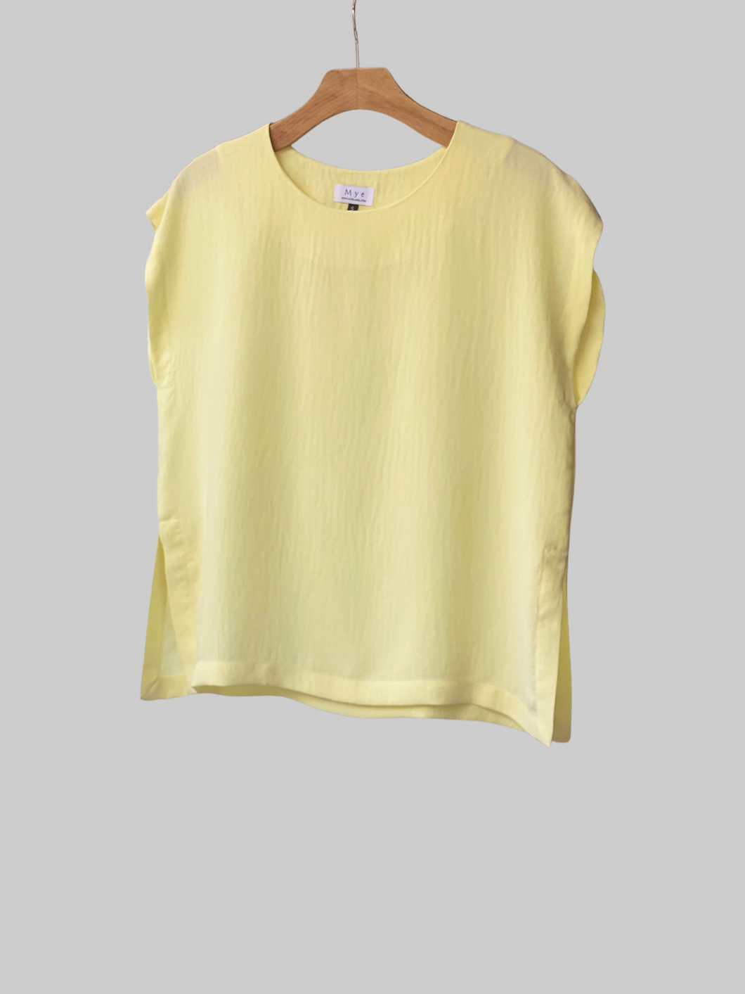 Sleeveless Vanilla Yellow Textured Top